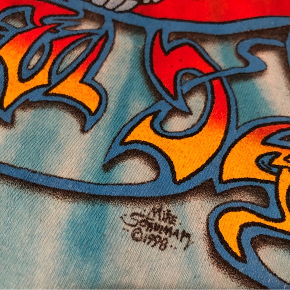 VTG 1998 Grateful Dead "Let It Shine" Mike Schulman Tie Dye T-Shirt Men's Small - Picture 5 of 6